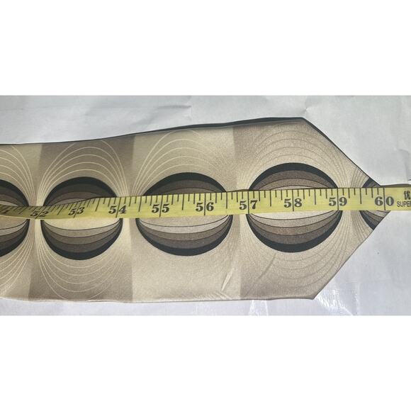 3 Silk Necktie LOT Blue Gold Paisley Silver Microdot Cream Medallion—Formal Set - Picture 10 of 12